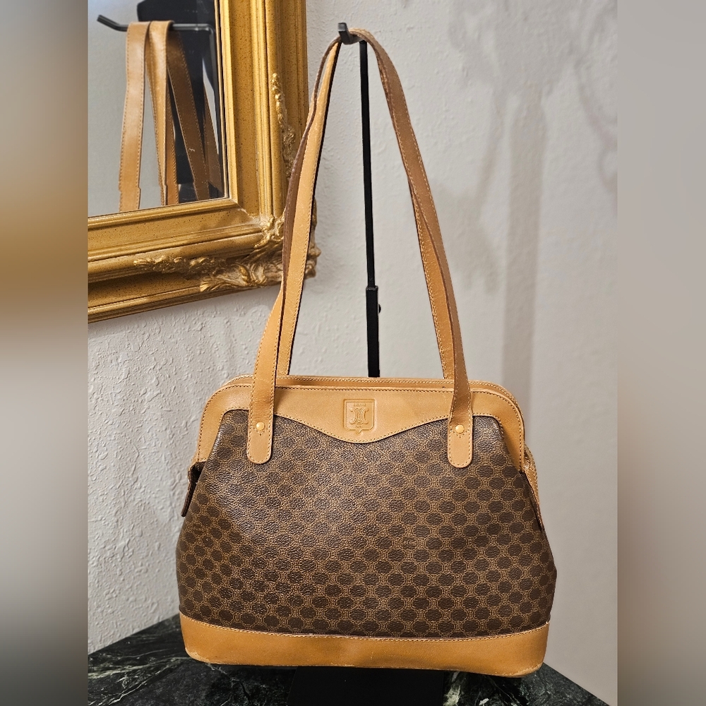 Celine Brown and Tan Shoulder Bag